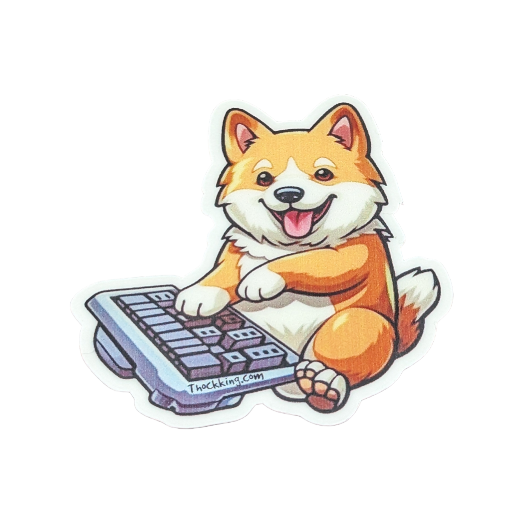 Shiba Inu Dog Typing Sticker #003