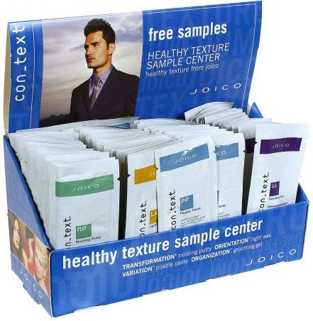 72pc Joico Hair Texturing/Styling Sample Center Display Single Use Packets