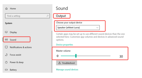 Test the speaker of EMEET Luna