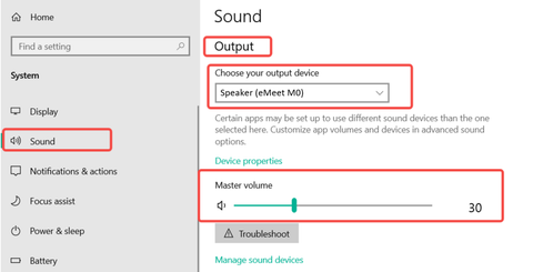 Test the speaker of EMEET M0