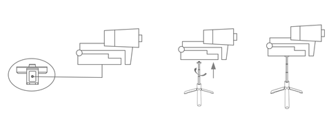 install the device on a tripod