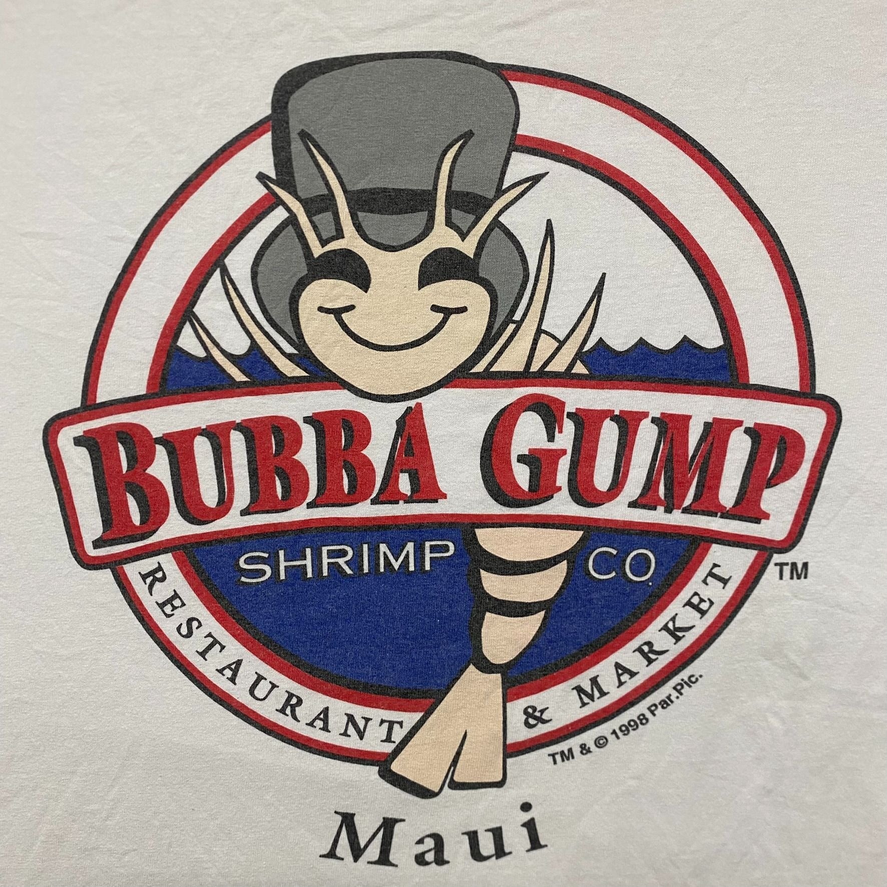 Vintage 90s Bubba Gump Shrimp Maui Movie Quote Tourist Tee