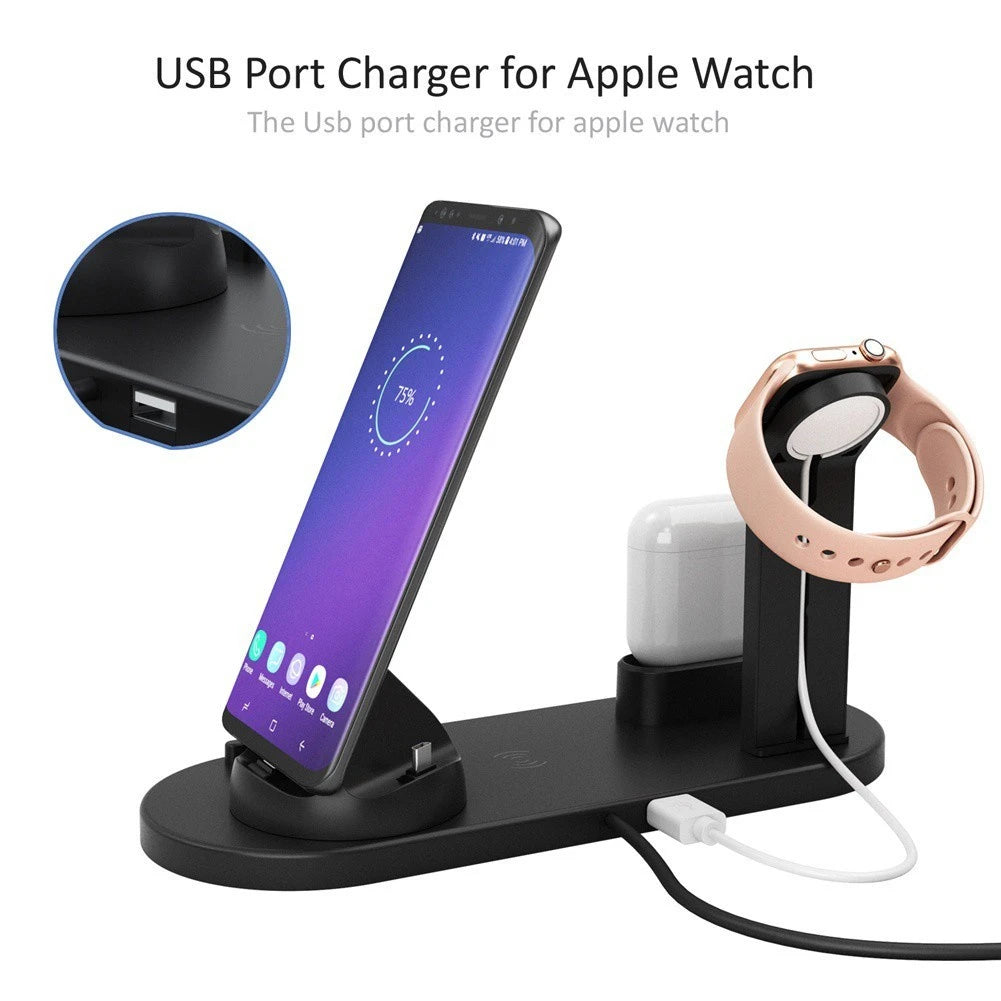 6 in 1 Multifunction Charge Station For Airpods Apple iWatch Huawei