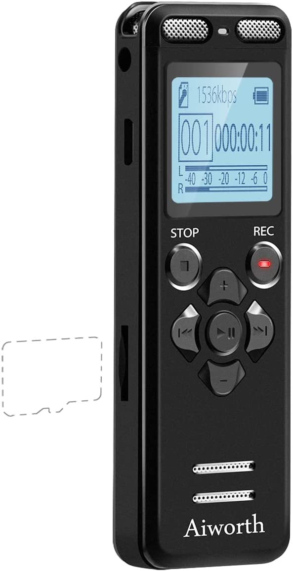 Voice Activated Recorder for Lectures Meetings - aiworth 1160