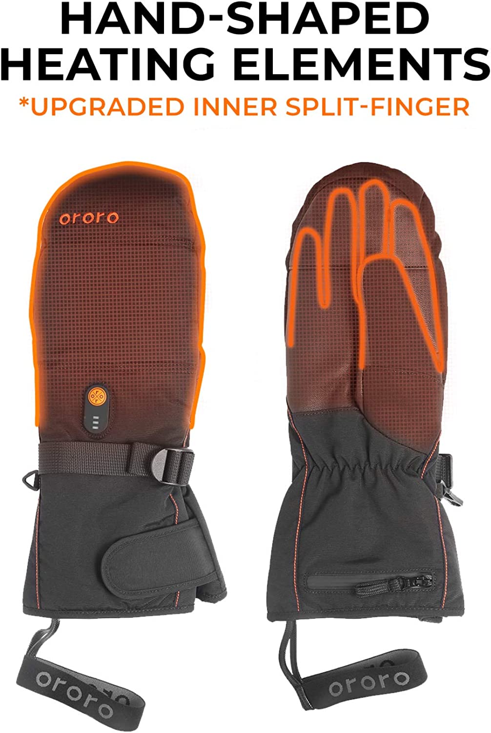 Heated Mittens for Women and Men, Rechargeable Heated Gloves for Skiing Hiking