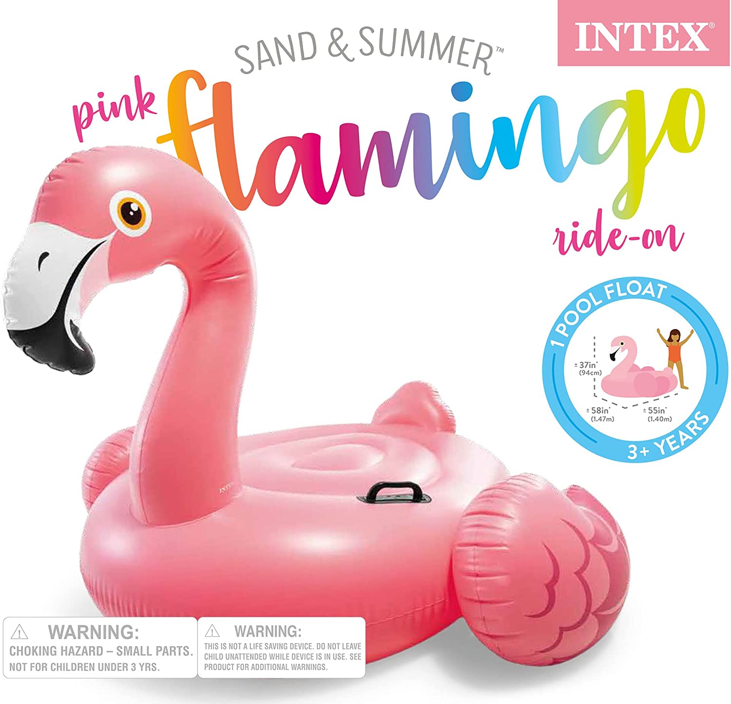 Intex Flamingo Inflatable Ride-On, 56