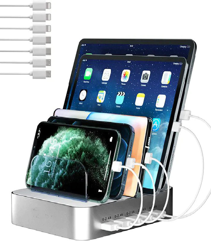 Multi Device Charging Station  USB Charging Dock with Switch Cell Phone