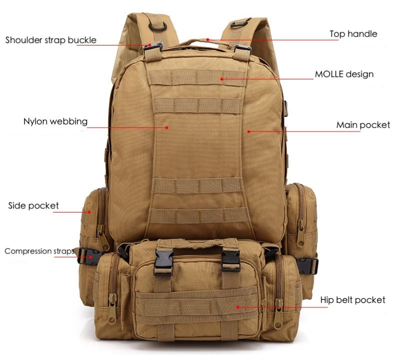 Best Tactical Backpacks - 4 In 1 Outdoor Military Tactical Backpack BL002