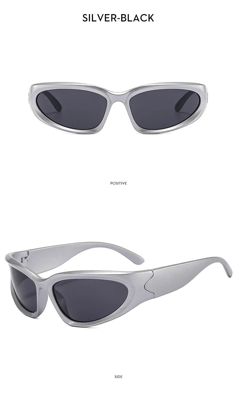 2024 Fashion Trends | Y2K Metallic Sunglasses