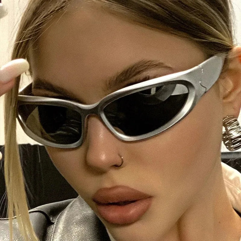 2024 Fashion Trends | Y2K Metallic Sunglasses