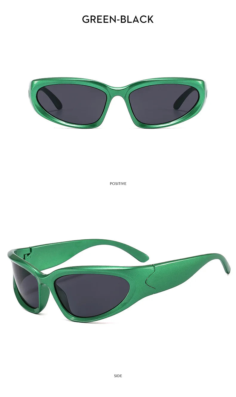 2024 Fashion Trends | Y2K Metallic Sunglasses