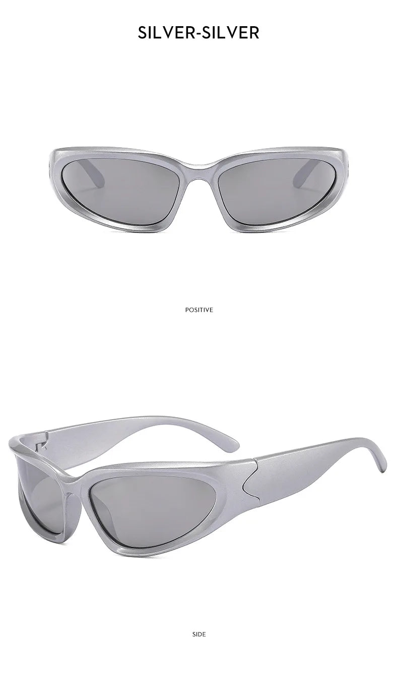 2024 Fashion Trends | Y2K Metallic Sunglasses