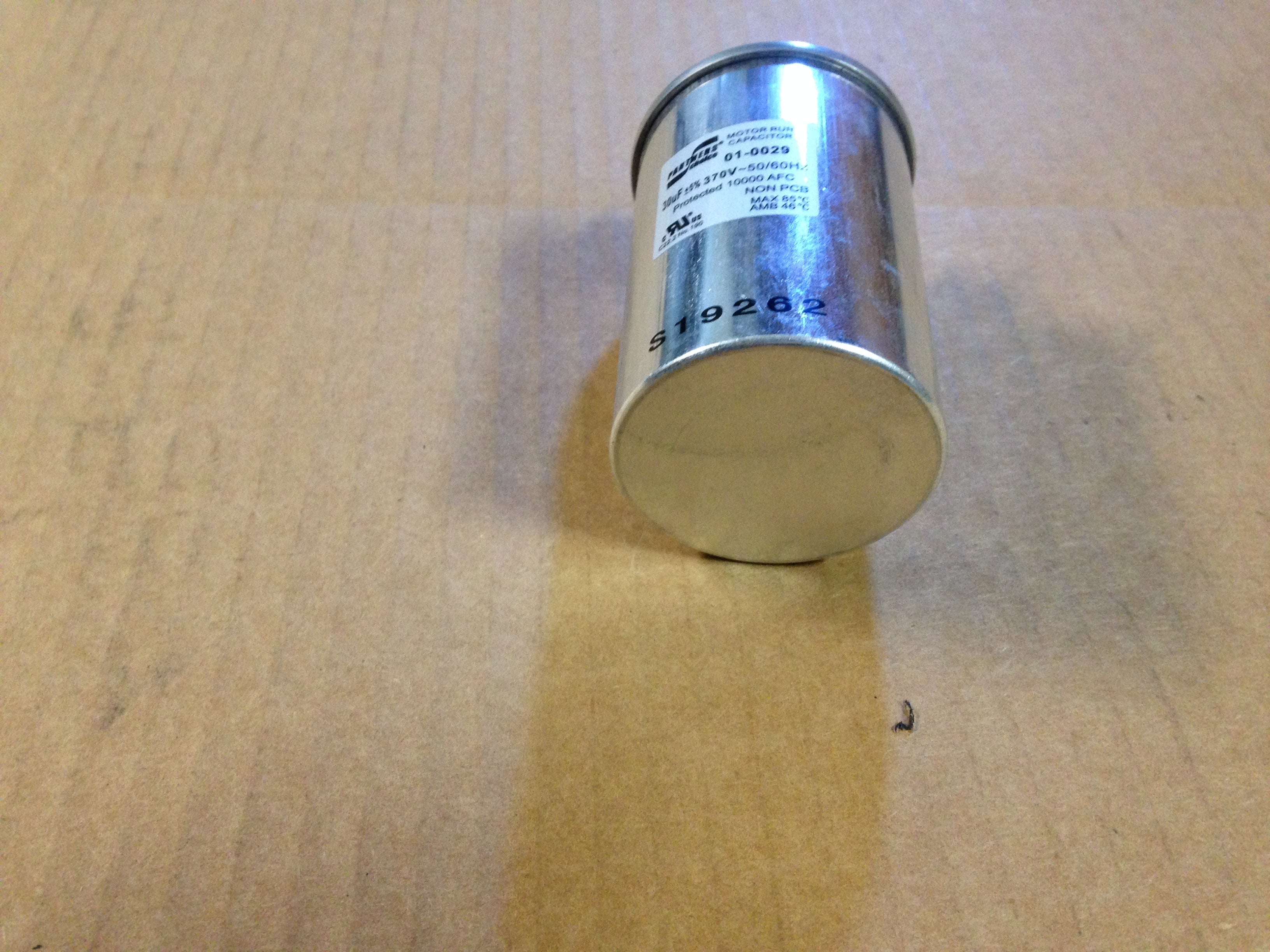 30uF X 370V ROUND RUN CAPACITOR, 50-60 Hz