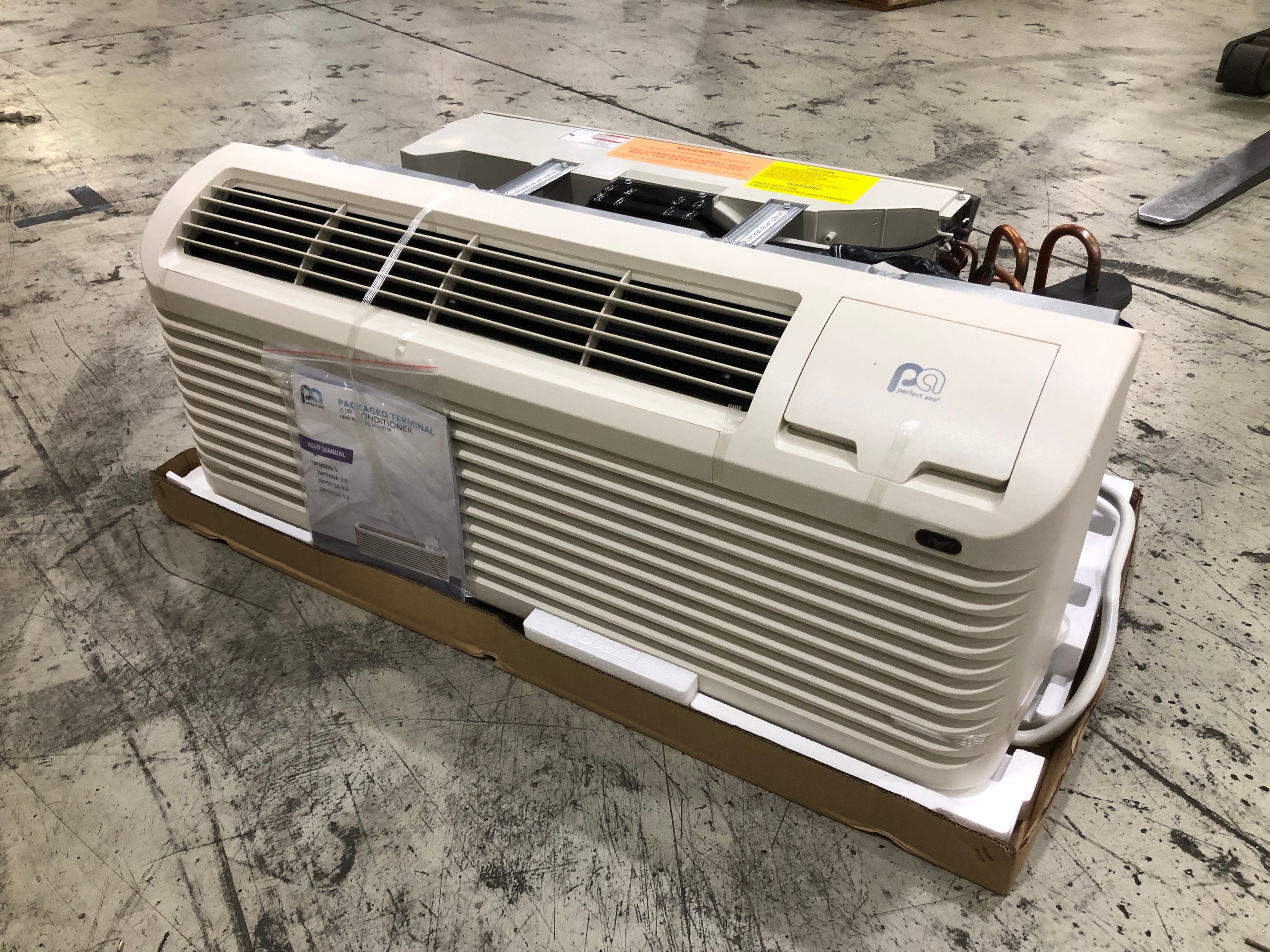 15,000 BTU DC INVERTER PTAC HEAT PUMP WITH 5.0 KW HEAT 208-230/60/1 R-410A