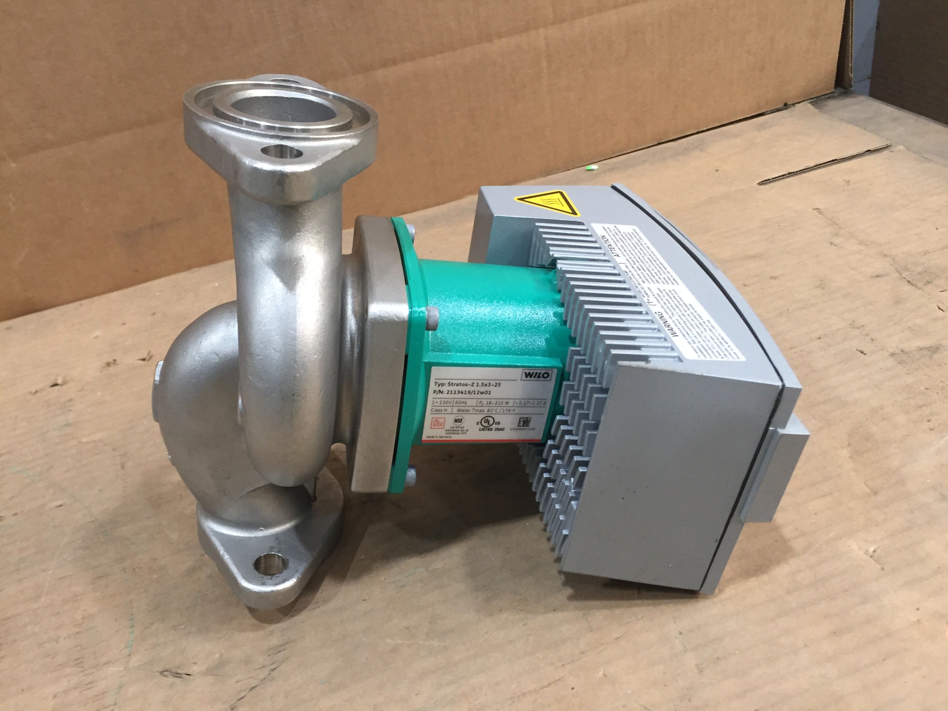 1/4HP VARIABLE SPEED STAINLESS STEEL HIGH EFFICIENCY DHW CIRCULATION PUMP; 230/60/1