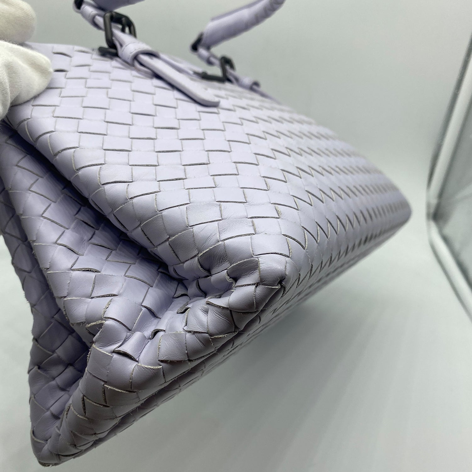 Bottega Veneta Purple Intrecciato Leather Roma Tote