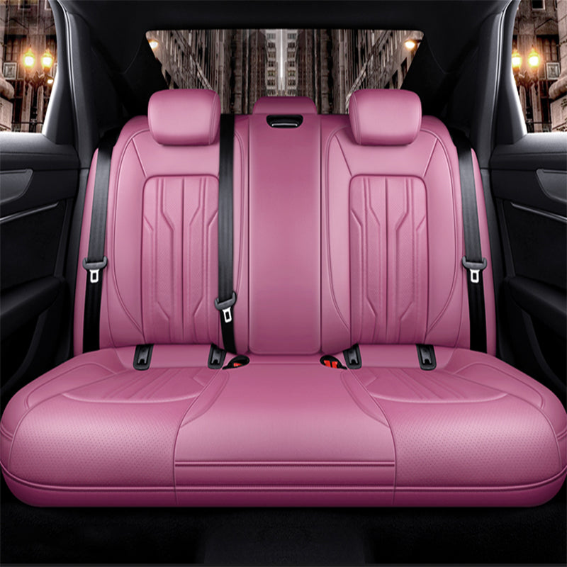thumbnail image 2 of Faux Leather Full Set Car Seat Covers For Audi A3 A4 A5 – Beige – Front & Rear With Headrests 2 of 6