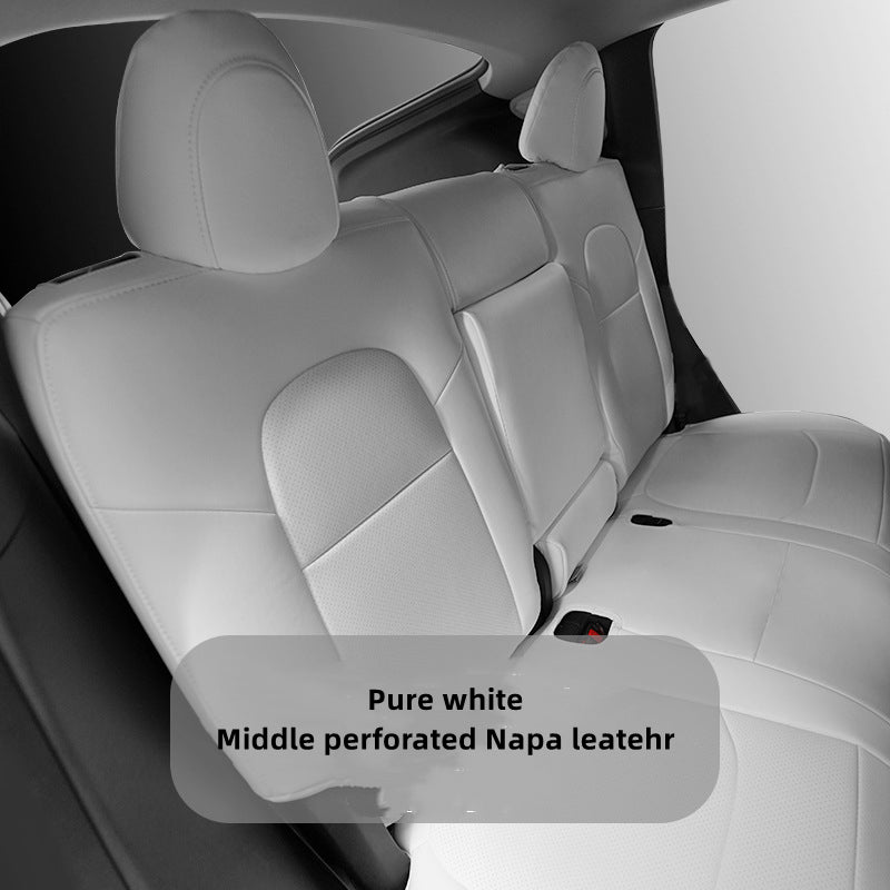 pure white color tesla seat cover material