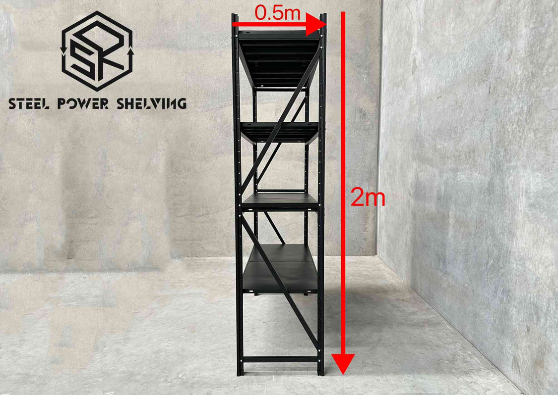 2. SteelPowerShelving Shelf 2.0m(H) x 1.2m(L) x 0.5m(D) 600kg - $109.00