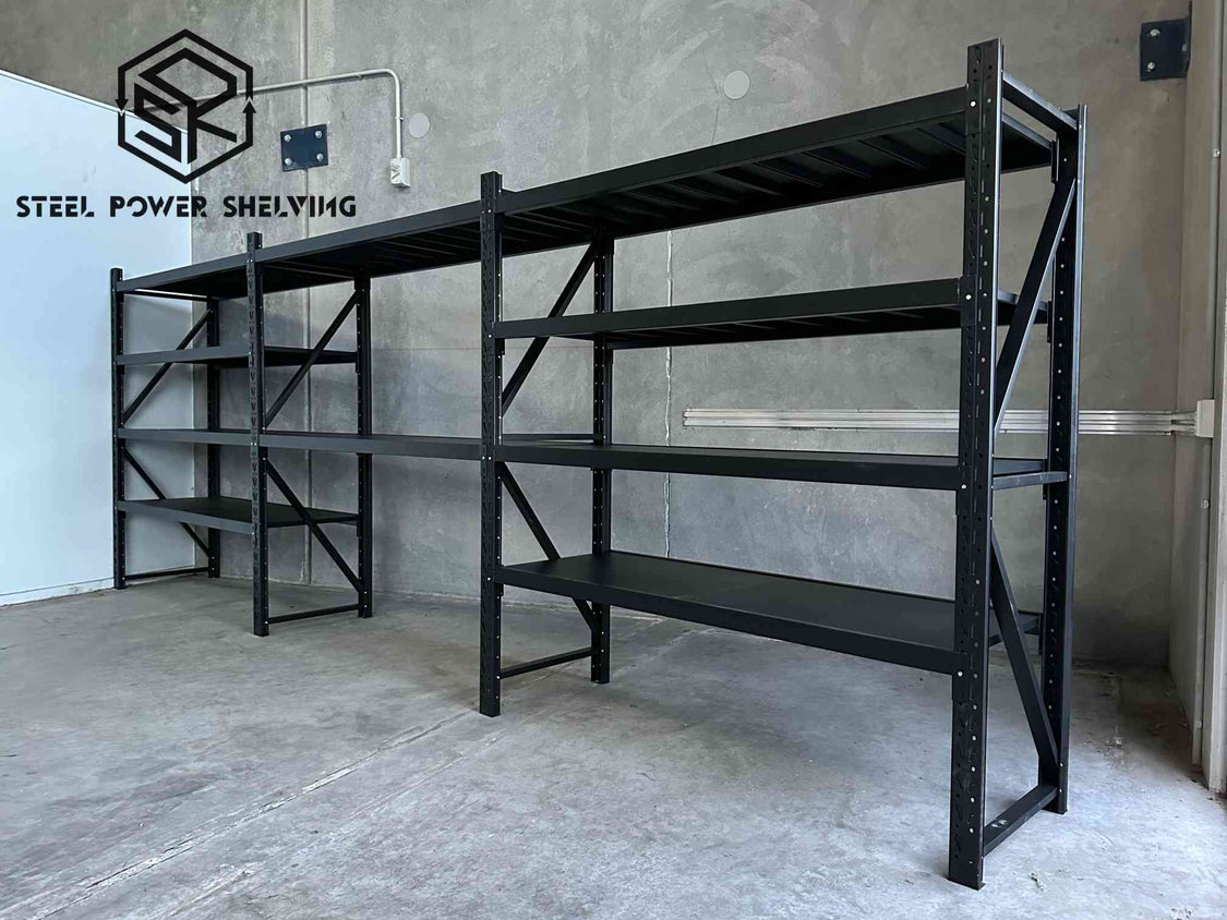 1. Shelf 2.4m(H)x6.0m(L)x0.6m(D) 2500kg Shelving+Workbench