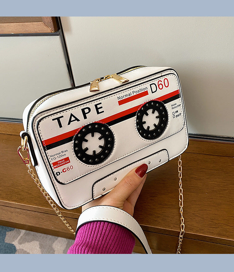 BamBam Women Style Tape Cassette Pu Messenger Bag - BamBam