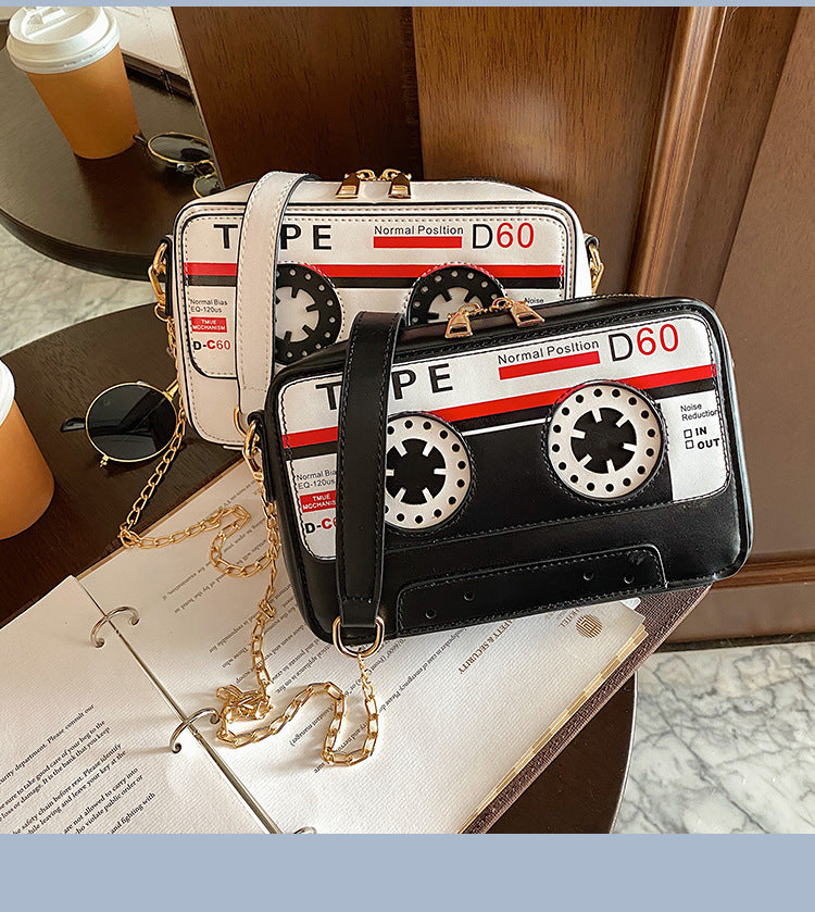 BamBam Women Style Tape Cassette Pu Messenger Bag - BamBam