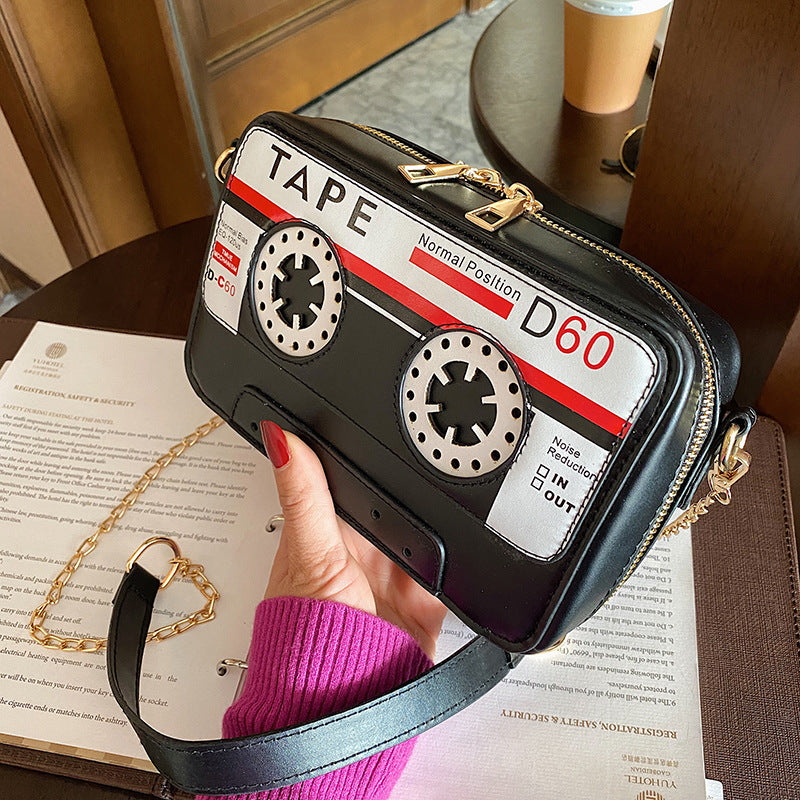 BamBam Women Style Tape Cassette Pu Messenger Bag - BamBam