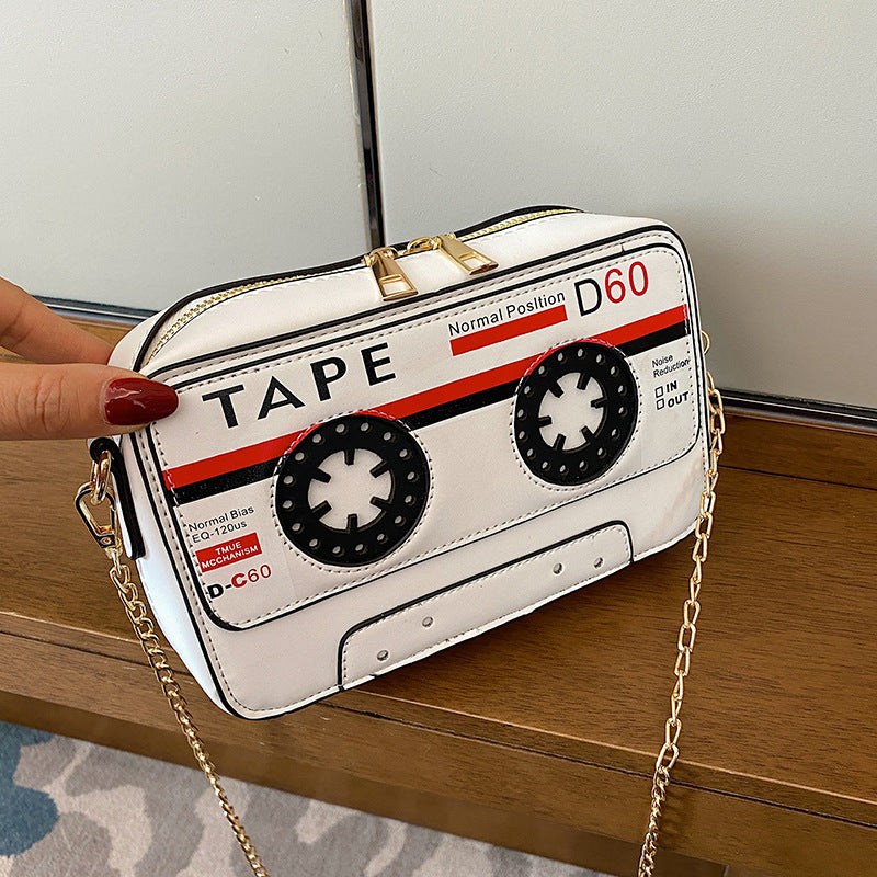 BamBam Women Style Tape Cassette Pu Messenger Bag - BamBam