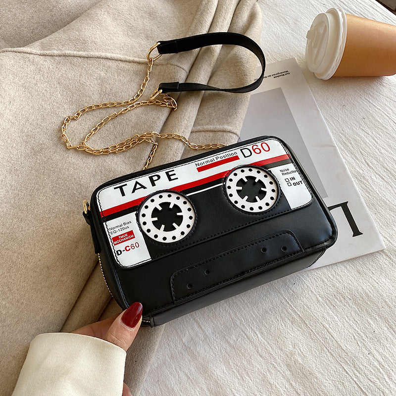 BamBam Women Style Tape Cassette Pu Messenger Bag - BamBam