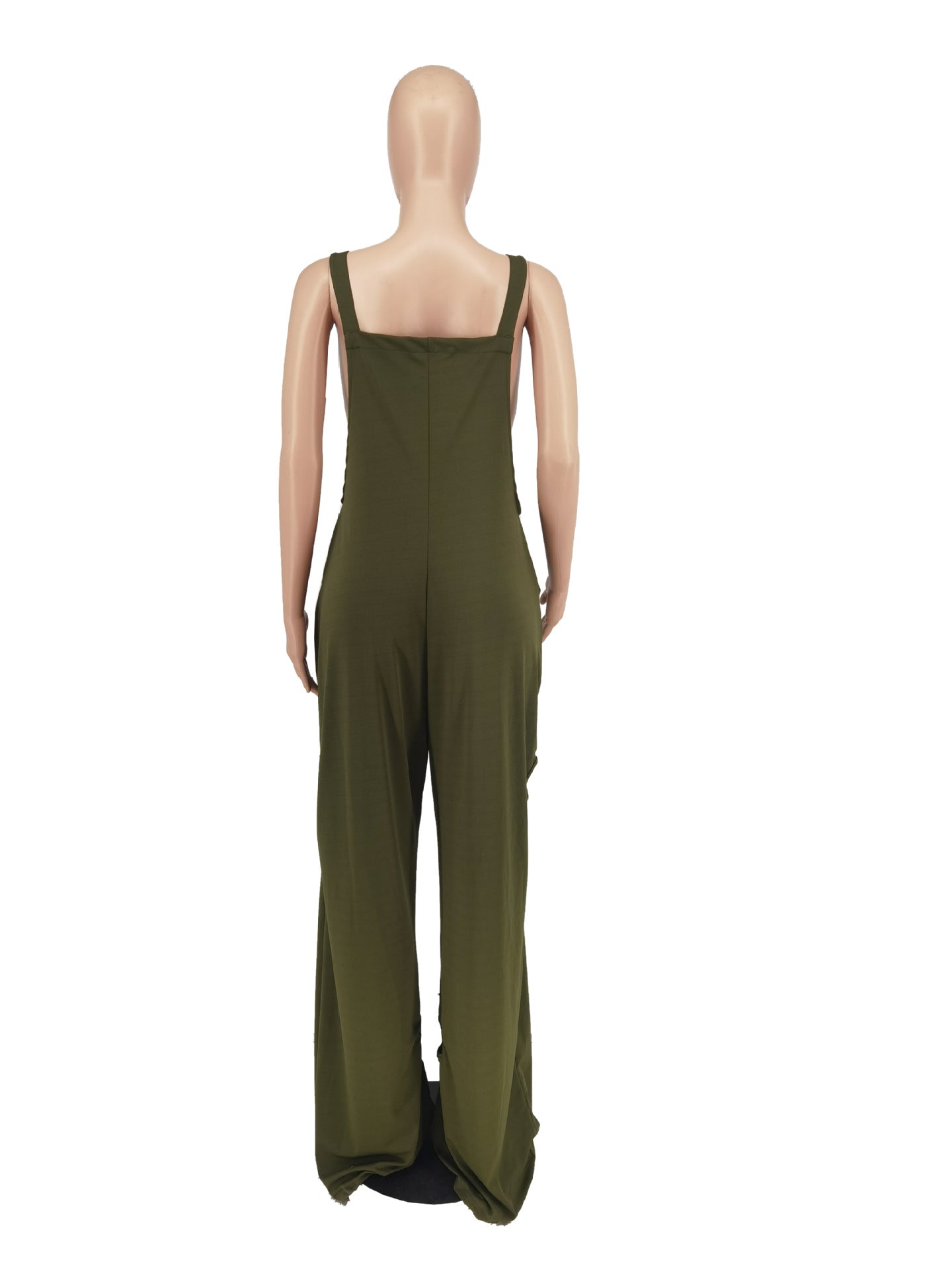 BamBam Women Solid Ripped Jumpsuit - BamBam Clothing