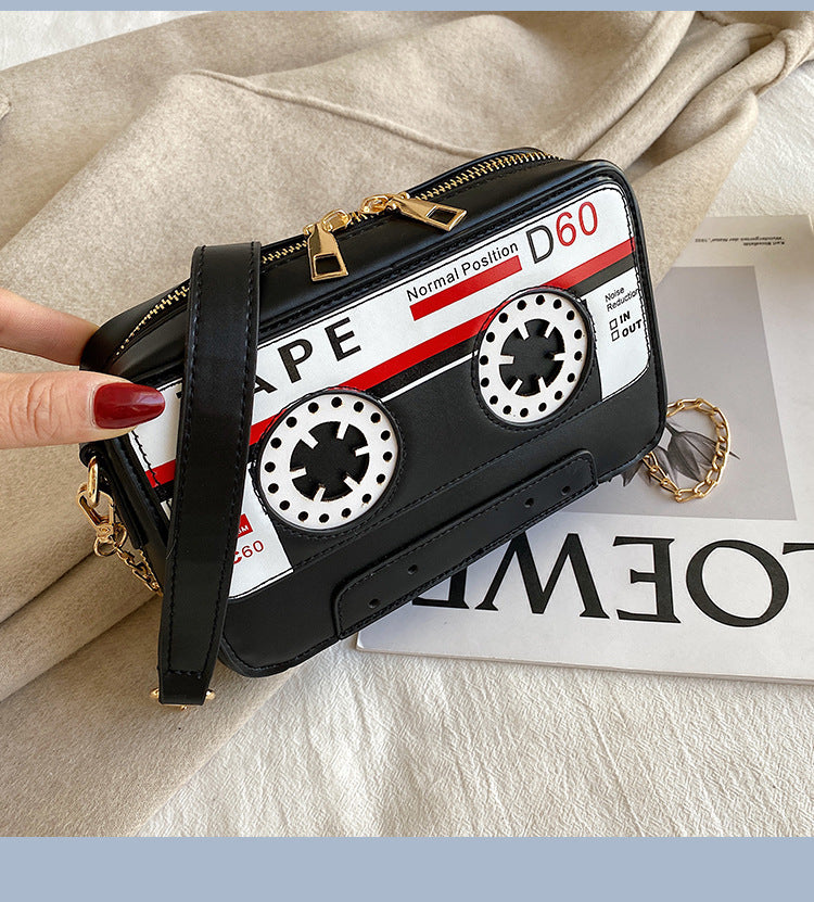 BamBam Women Style Tape Cassette Pu Messenger Bag - BamBam