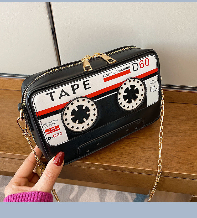 BamBam Women Style Tape Cassette Pu Messenger Bag - BamBam