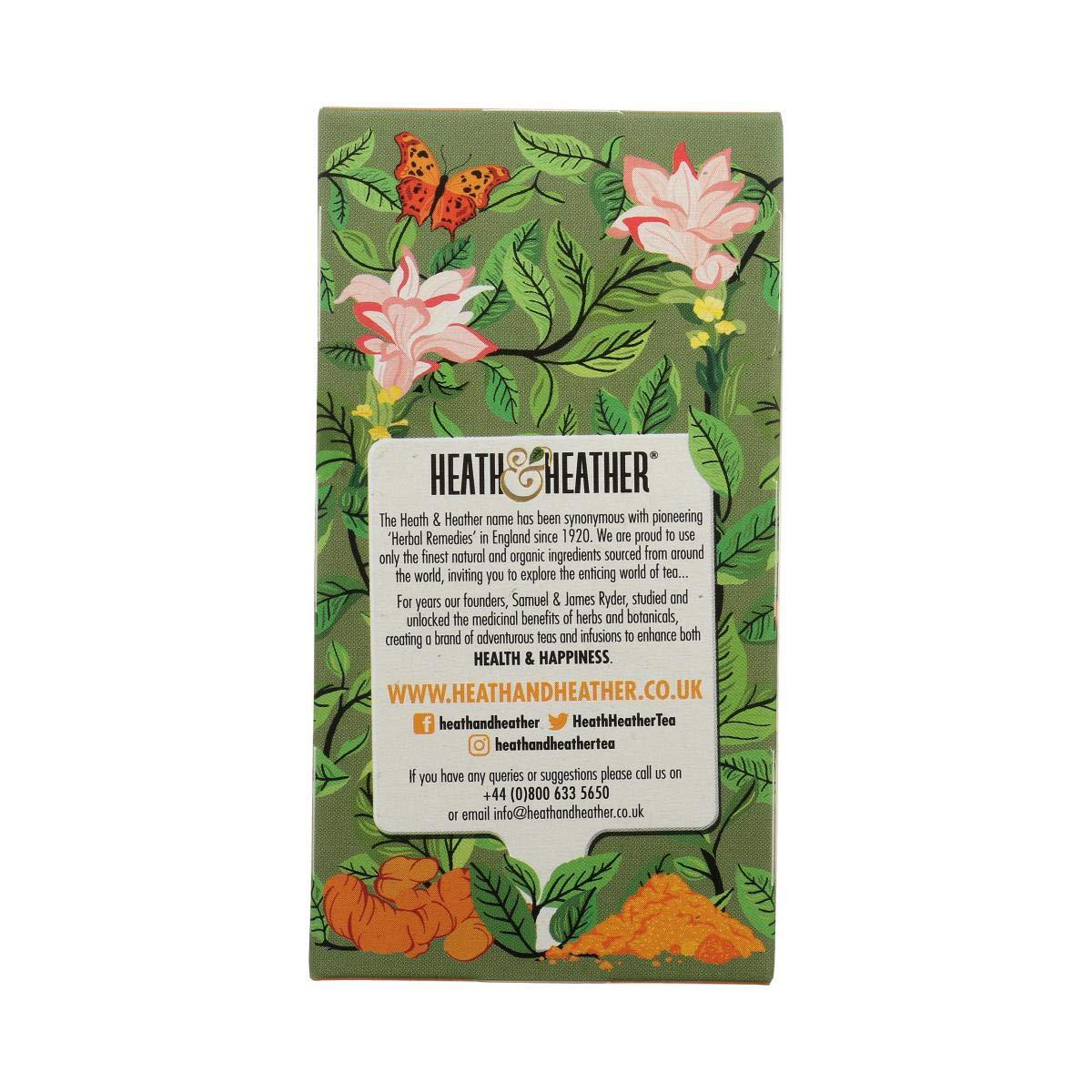 HEATH & HEATHER Organic Green Tea & Turmeric, 1.4 OZ