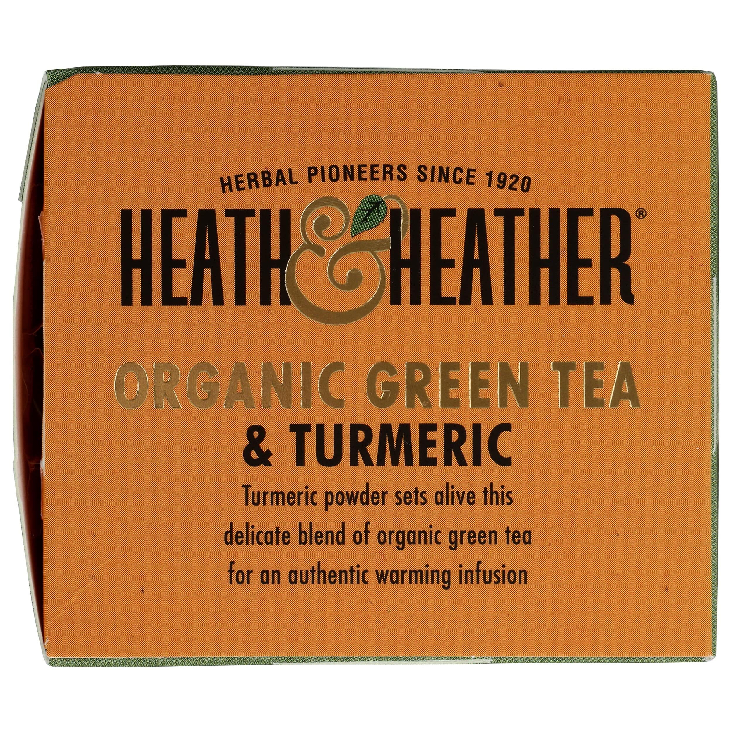 HEATH & HEATHER Organic Green Tea & Turmeric, 1.4 OZ
