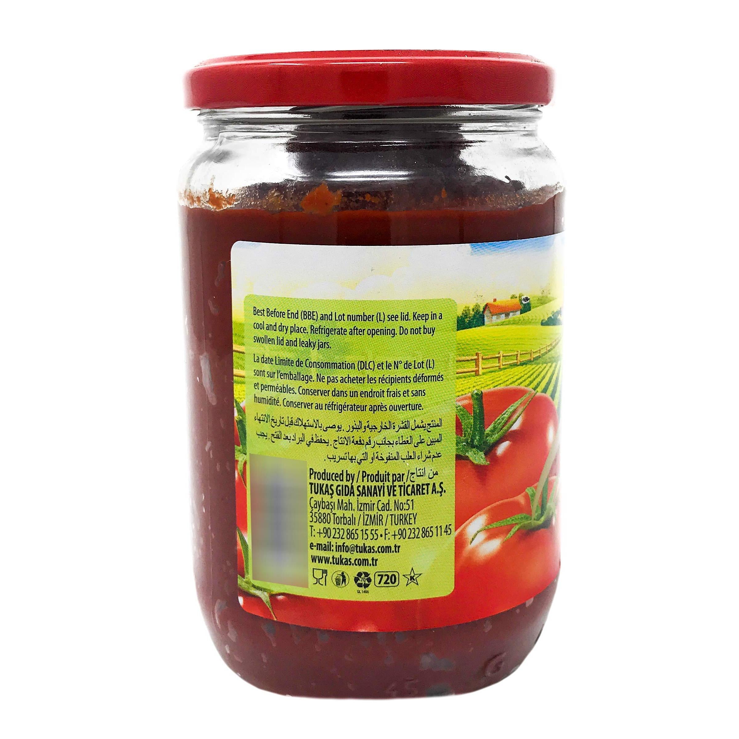 Tukas Premium Turkish Tomato Paste 24.7 Ounce ~ 700 Gram