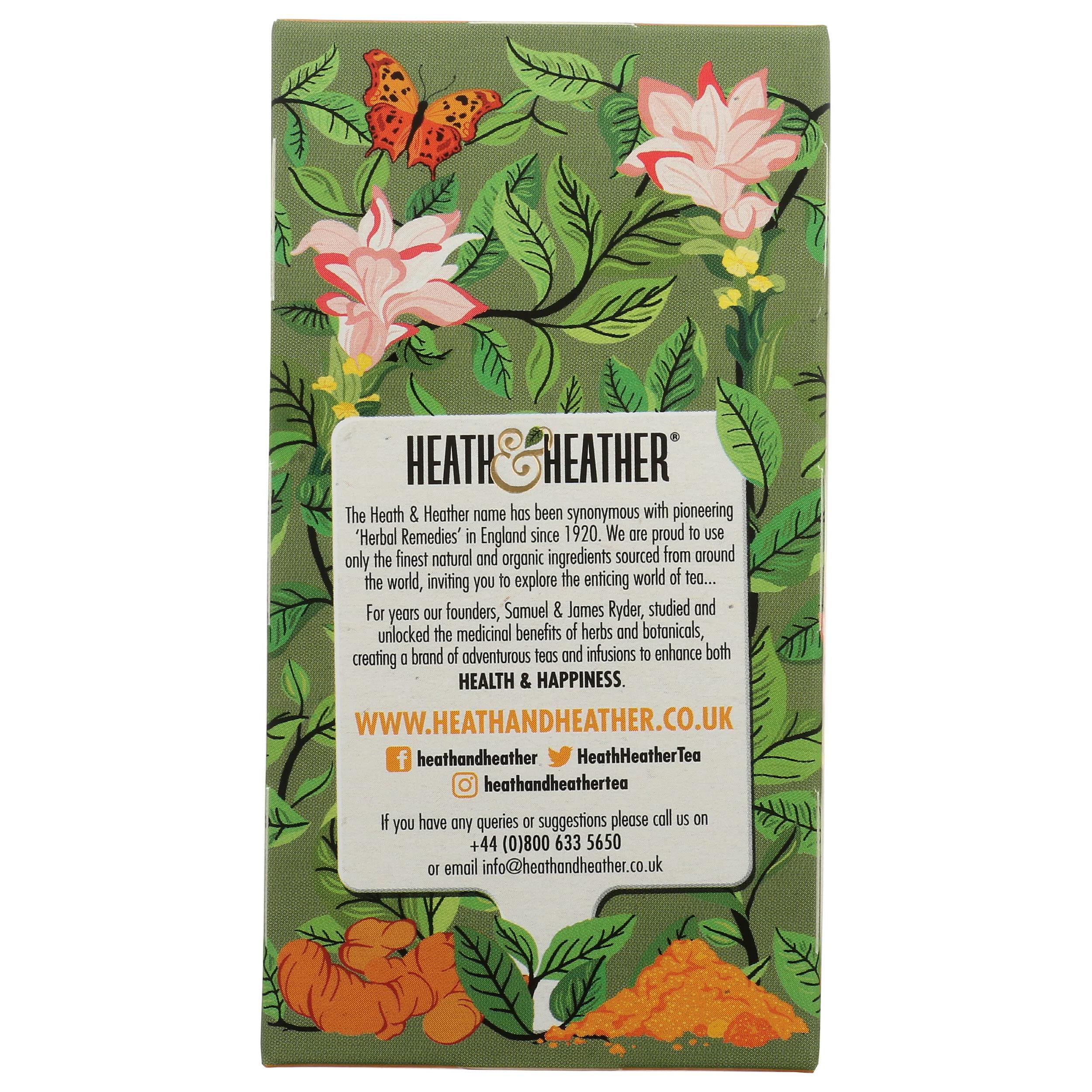 HEATH & HEATHER Organic Green Tea & Turmeric, 1.4 OZ