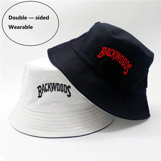 Double Sided Wear Dense Embroidery Letter Panama Bucket Hat Men Women Outdoors Street Beach Fisherman Caps