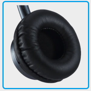 High-grade super soft leather ear cushion, user-friendly hygiene and reliable to withstand worn, very easy to clean.