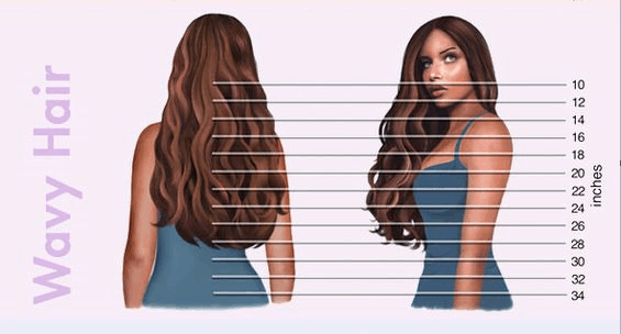 hair length chart wavy hair