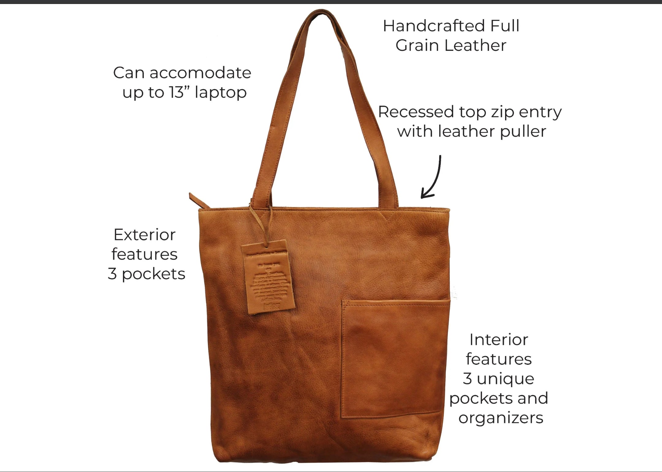 Leon Leather Tote/Shoulder Bag