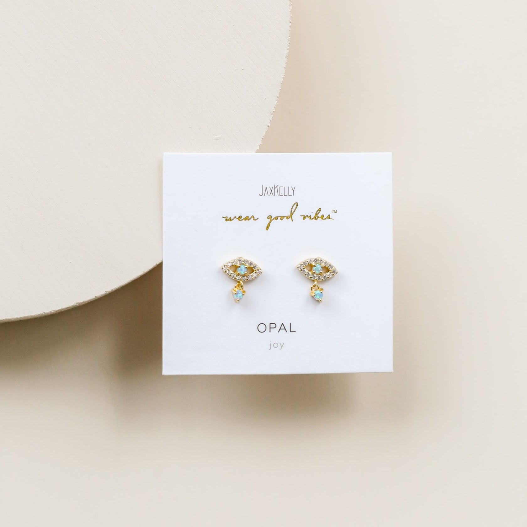 Opal Evil Eye Drop Earrings