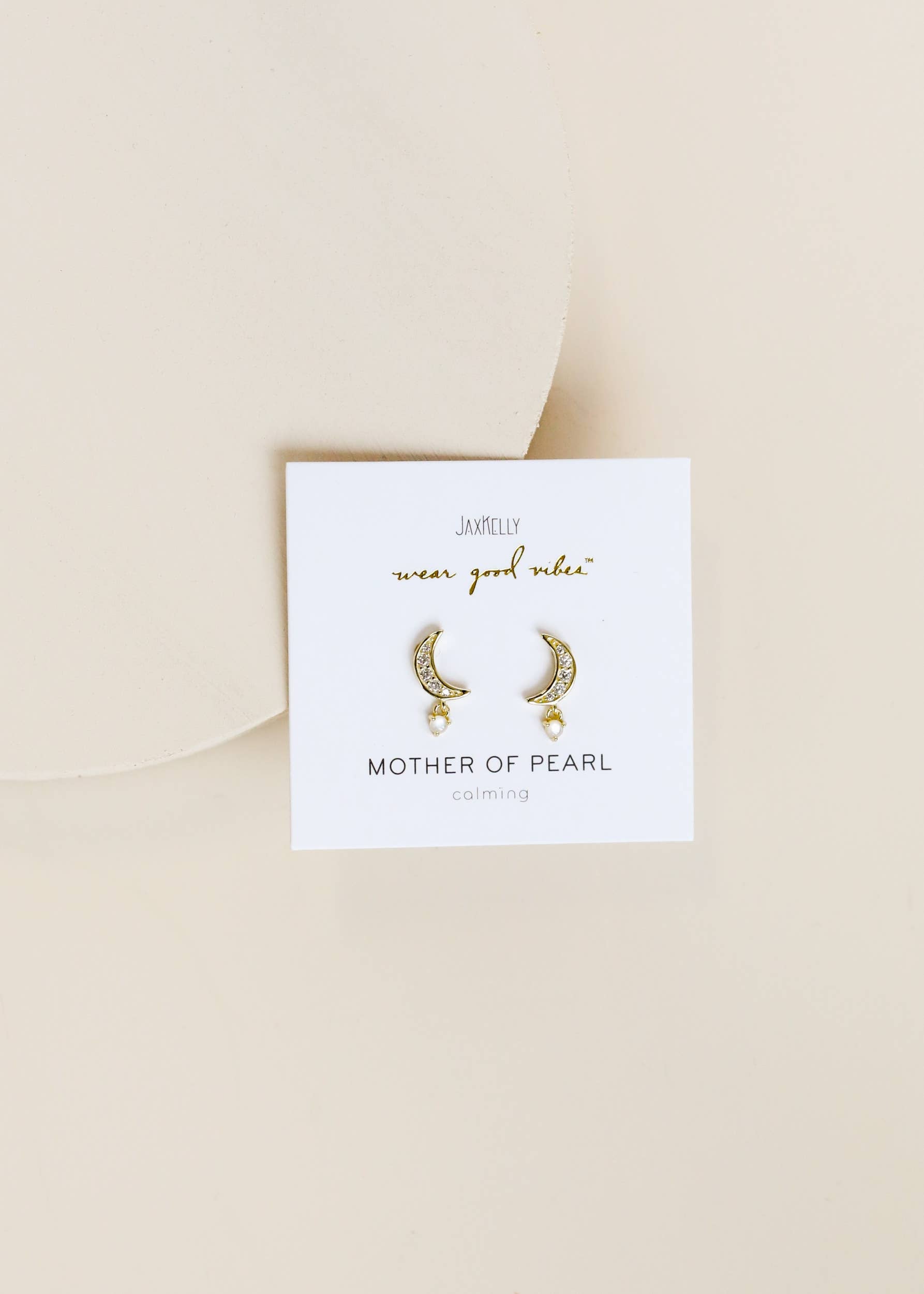 Moon Drop Mother of Pearl Earrings