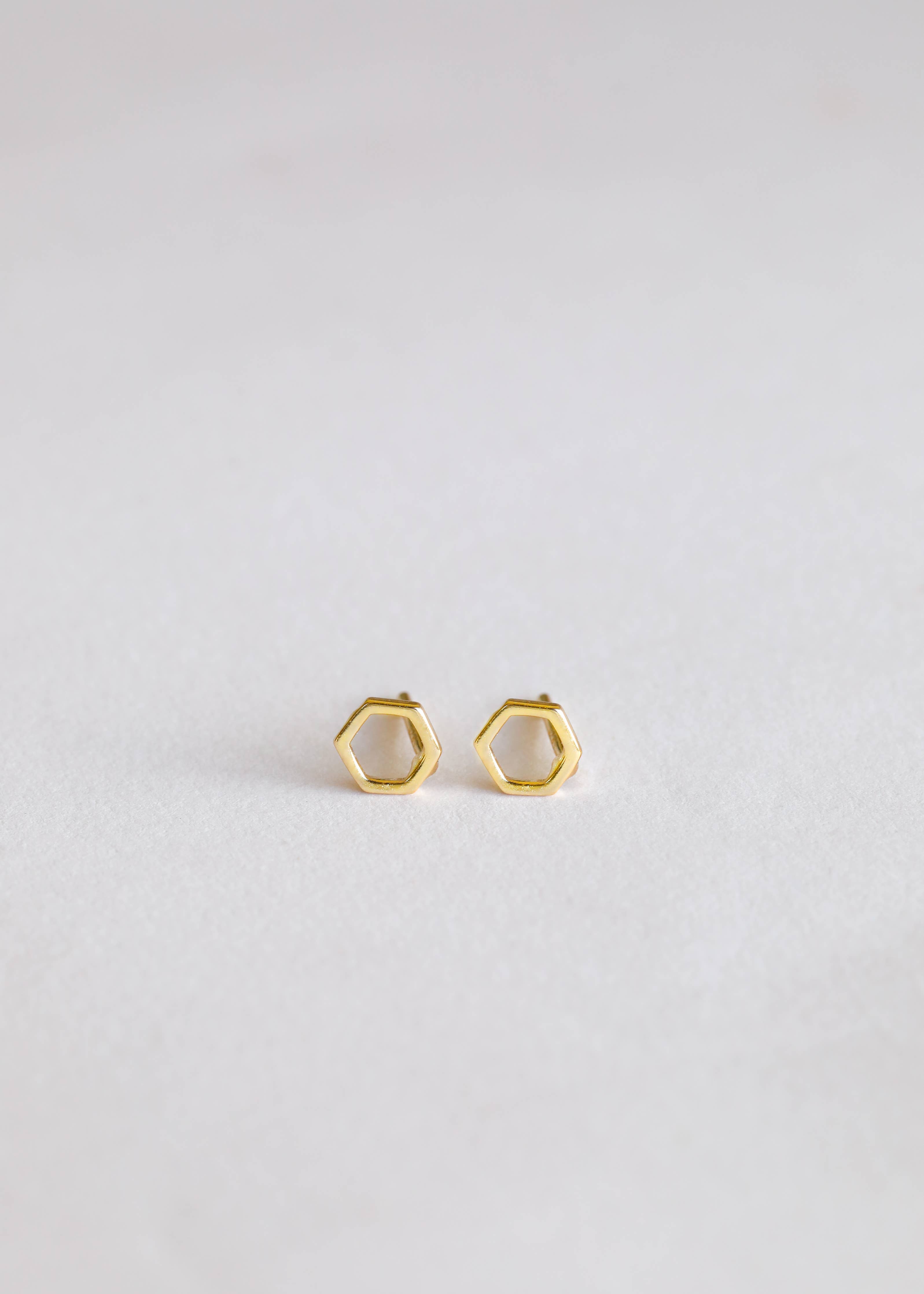 Hexagon Minimalist Earrings