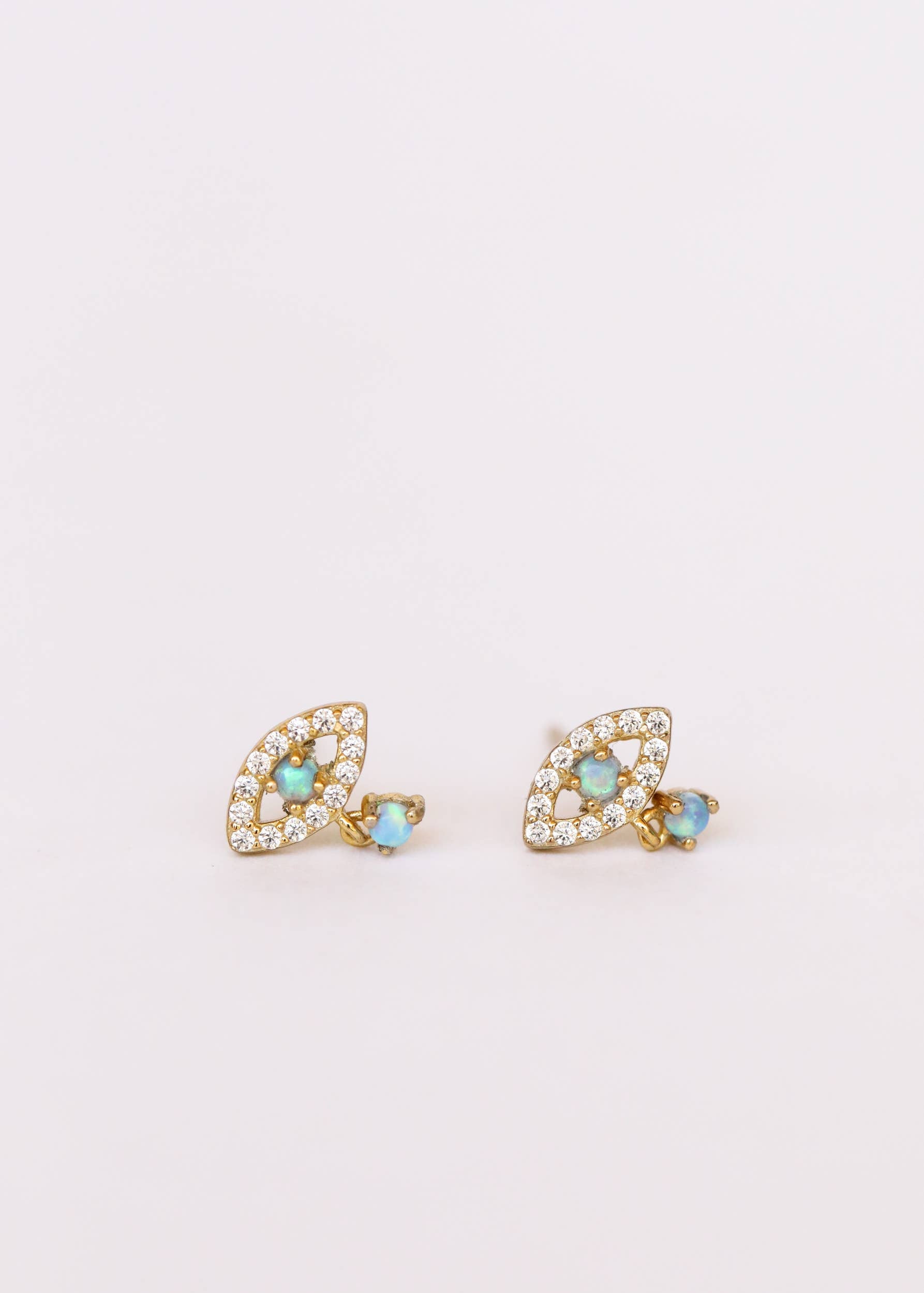 Opal Evil Eye Drop Earrings