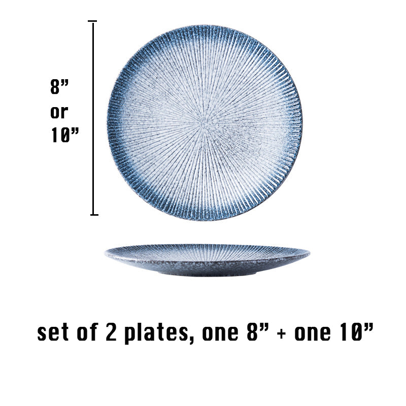 Plate Set of 2, one small 8