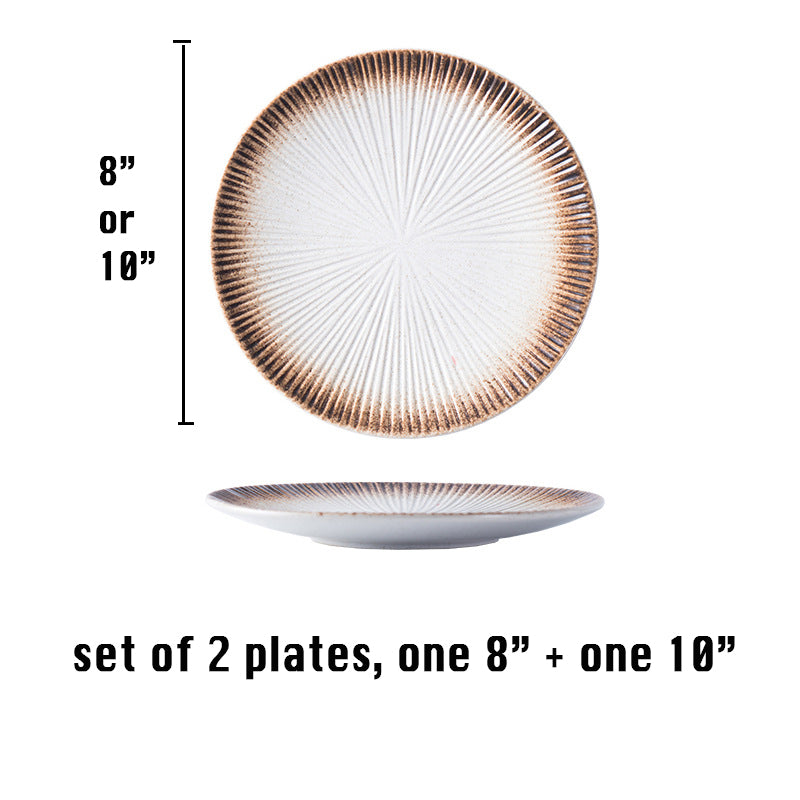 Plate Set of 2, one small 8