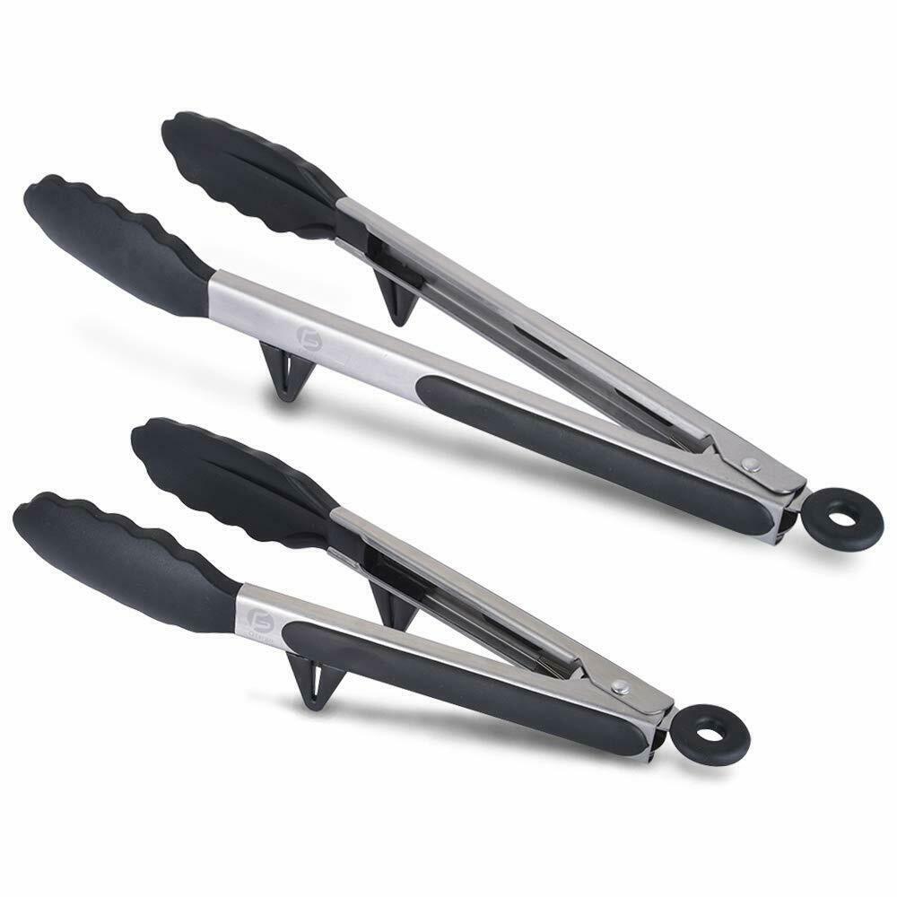 Kitchen Tong with Built-in Stand Food Tongs Set of 2
