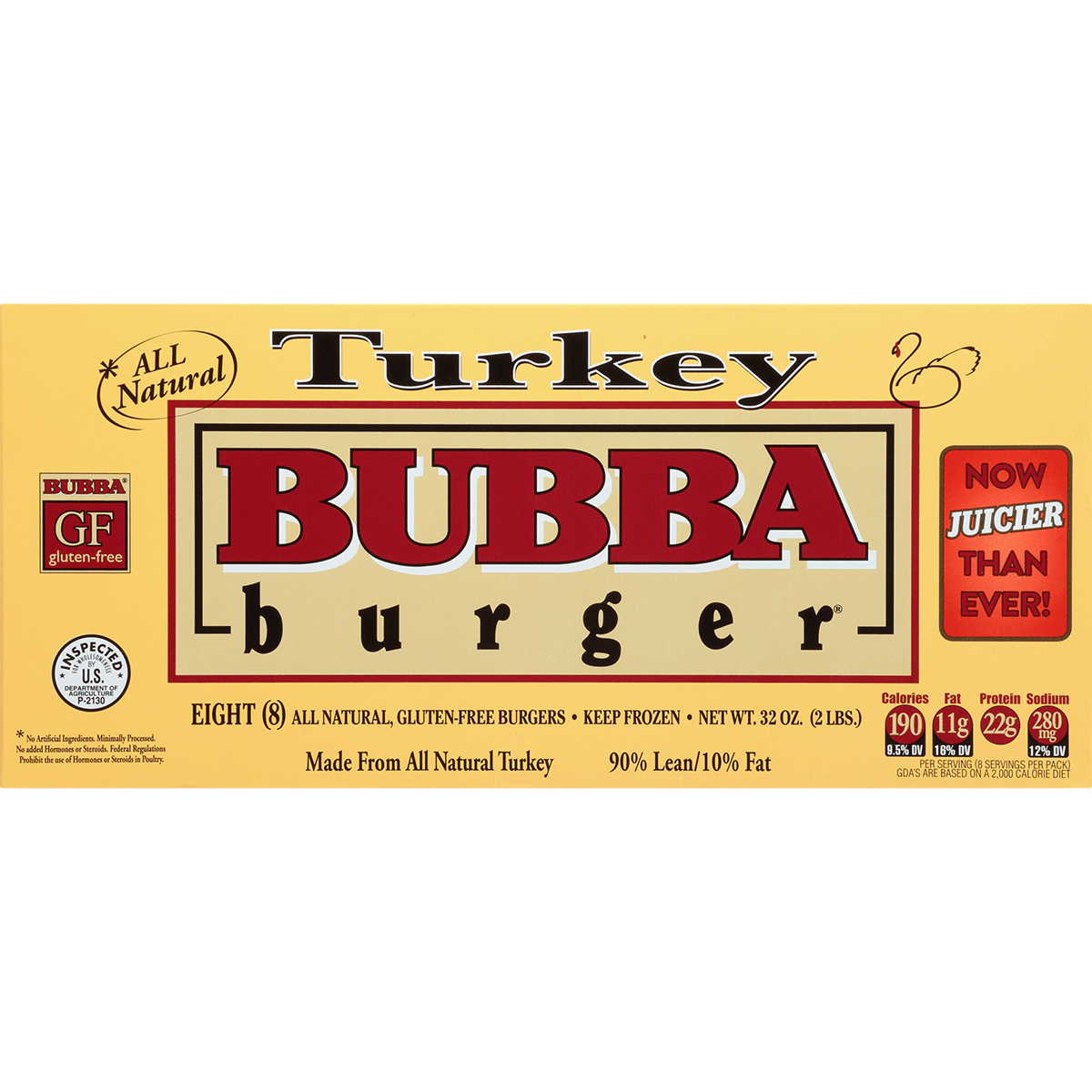 Bubba Burger Turkey Burgers 2lb