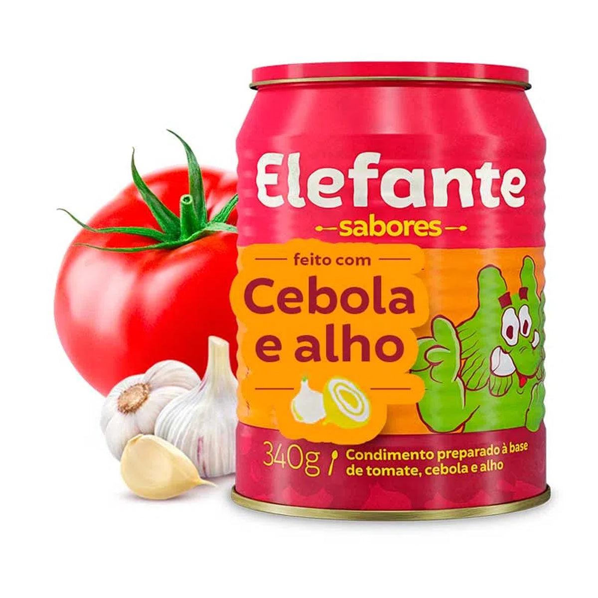 Extrato de Tomate com cebola e alho Elefante 340g
