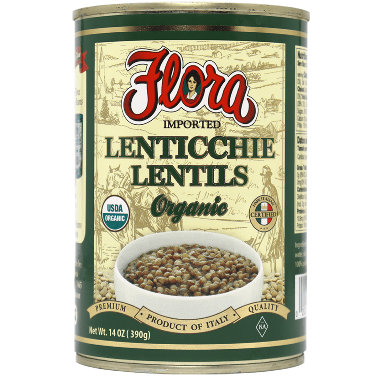 Flora Lentil Beans Organic 14oz